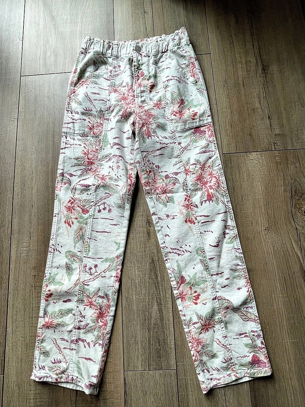 MOTHER Floral Straight Leg Pants Waist 27